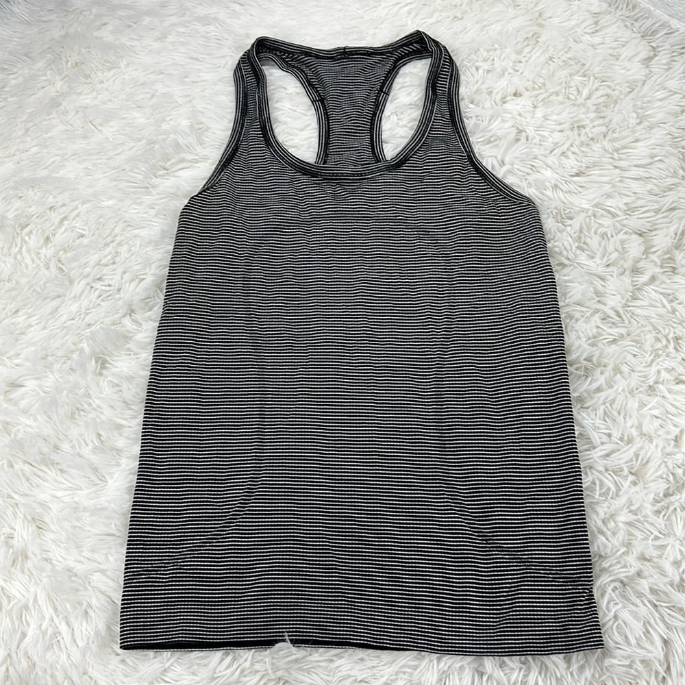 Lululemon Swiftly Tech Tank Stripe Black White